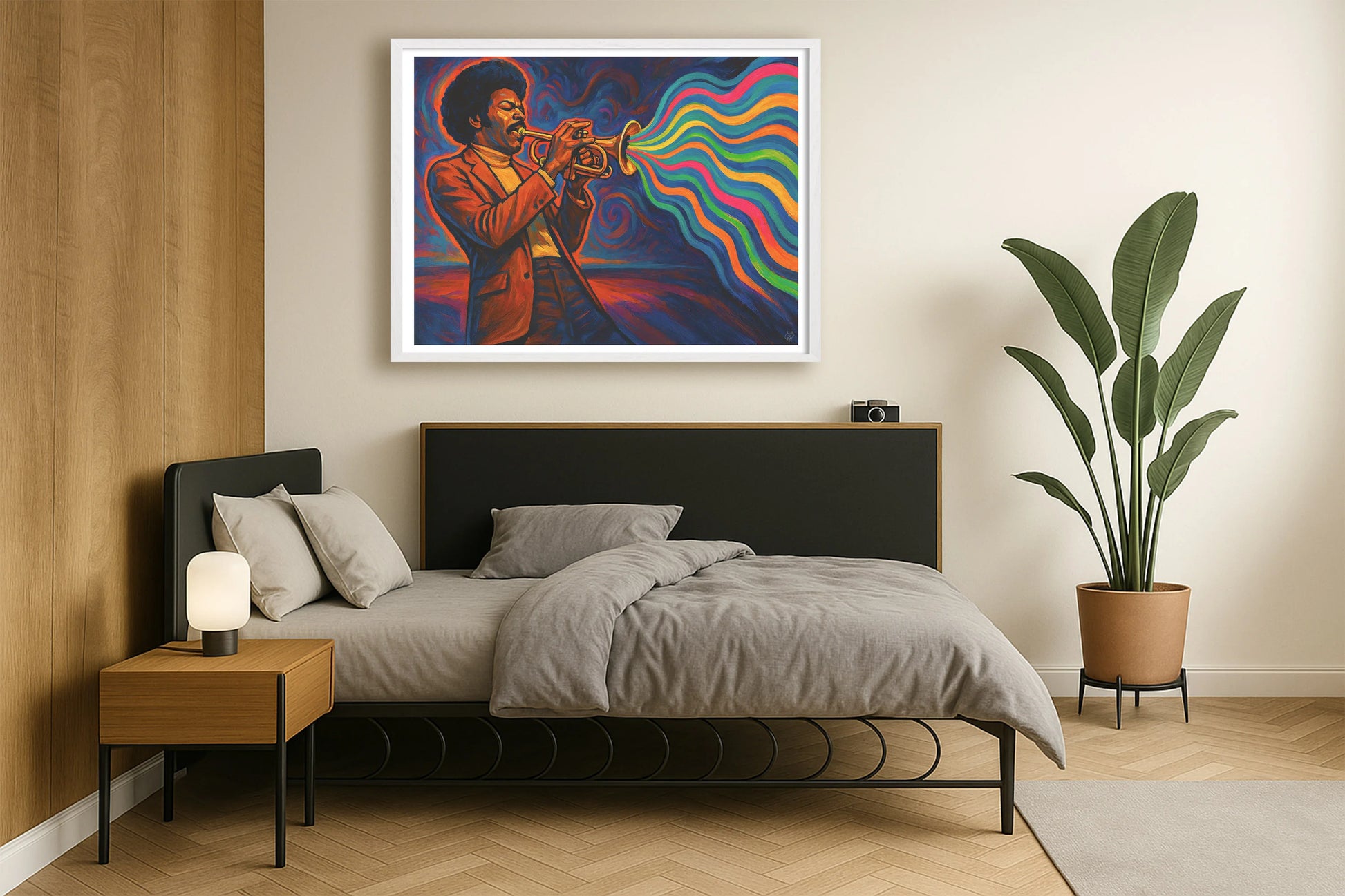 The Colour Of Sound NeutralBedroomSide WhiteFrame mockup