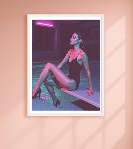 Still Waters Sharp Heels Pink closeup WhiteFrame mockup