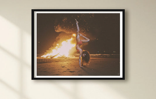 Play With Fire White closeup BlackFrame mockup
