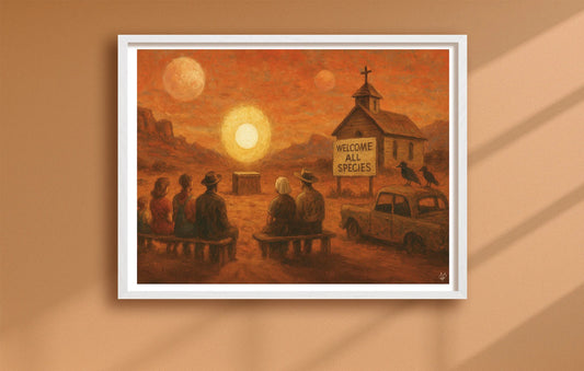 Welcome All Species Orange closeup WhiteFrame mockup
