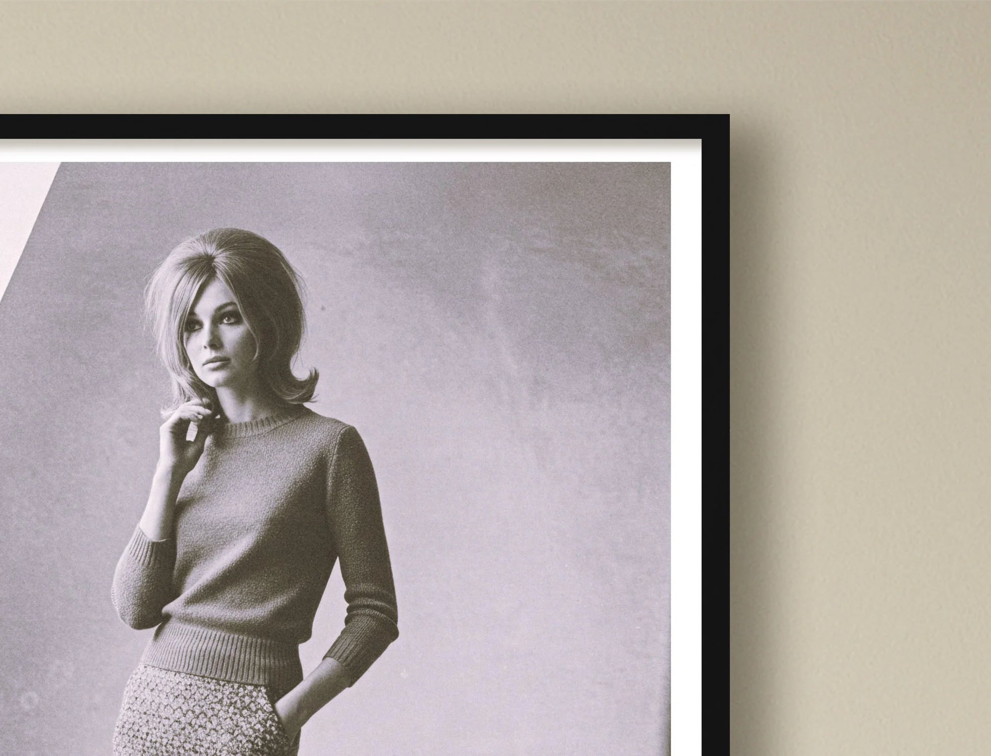 Sunday Supplement 1965 White cropcorner BlackFrame mockup