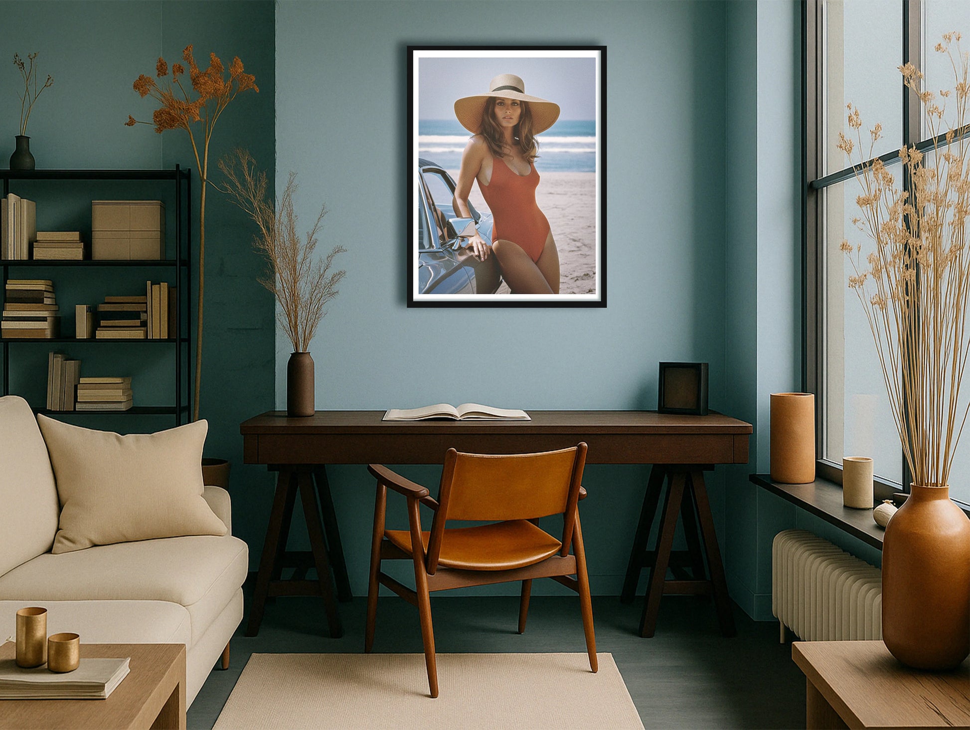 Beach Getaway TealStudy BlackFrame mockup