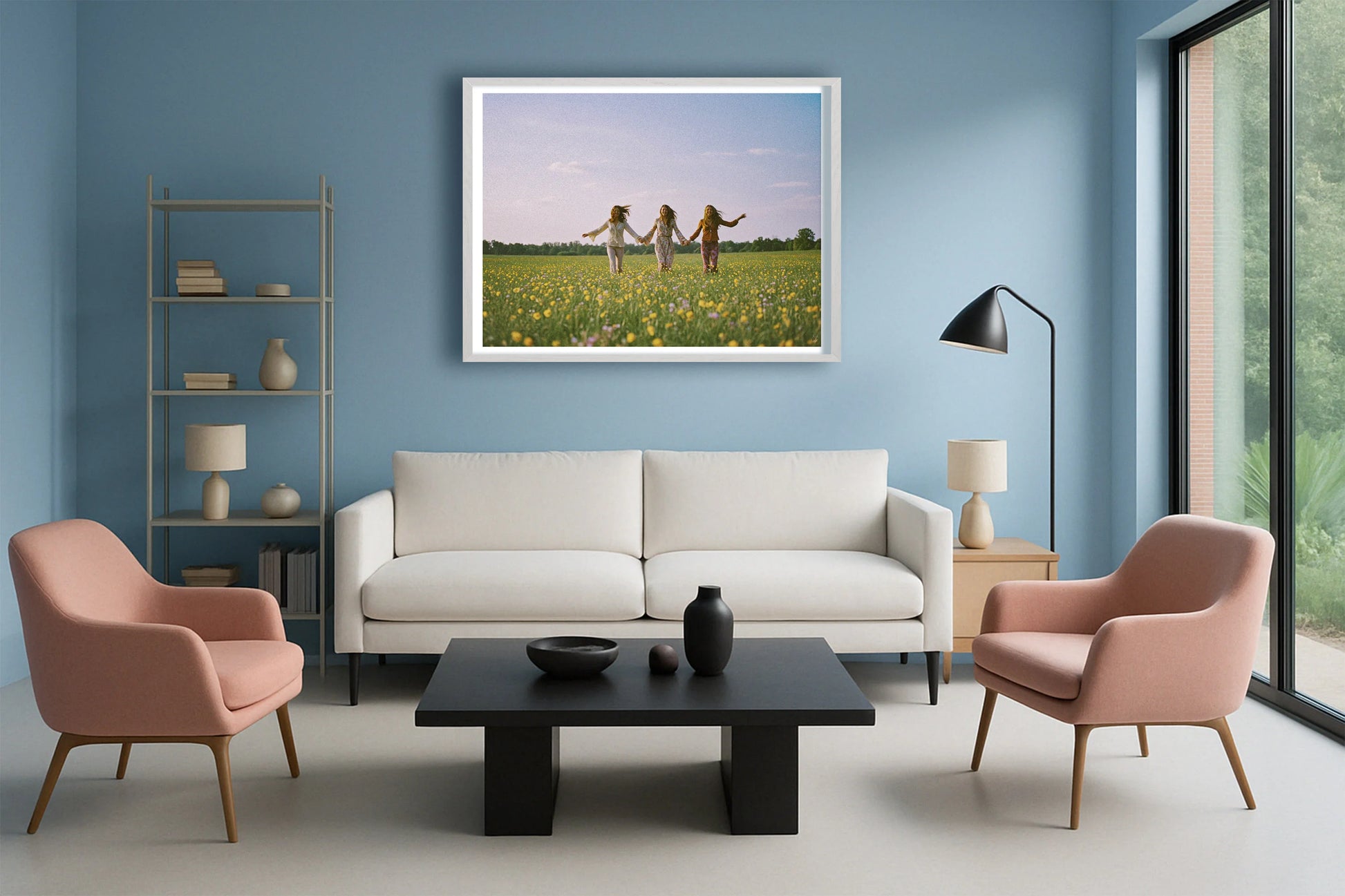 In Perfect Harmony PastelBlueLounge WhiteFrame mockup
