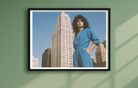 Angel In The Morning Green closeup BlackFrame mockup