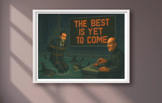 The Best Is Yet To Come Purple closeup WhiteFrame mockup