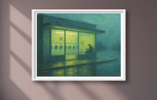 Spin-Cycle Solitude Purple closeup WhiteFrame mockup