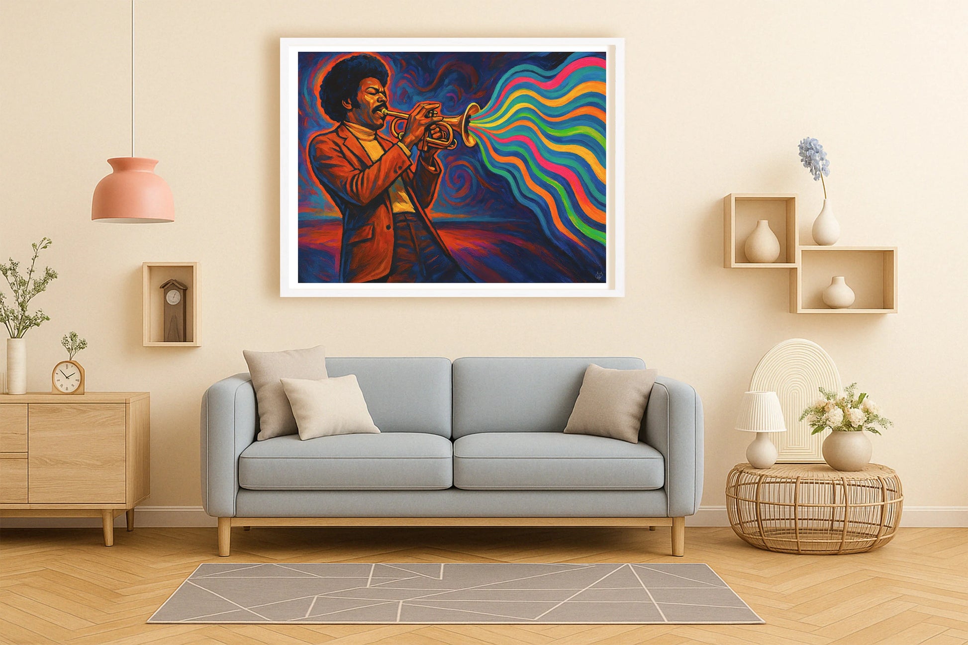 The Colour Of Sound PeachLounge WhiteFrame mockup